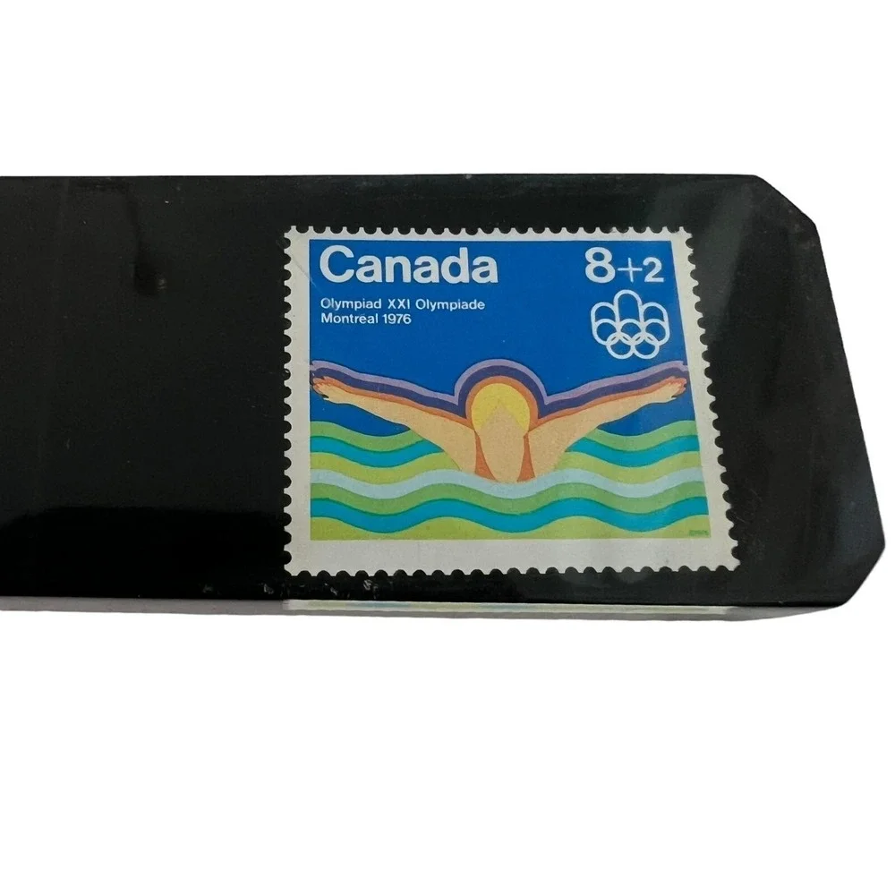 Montreal‎ Olympics 1976 Letter Opener Stamp Canada Souvenir Metal Lucite Handle